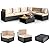 Pamapic 7 Pieces Outdoor Sectional Furniture?Wicker Patio sectional Furniture Sets?All-Weather Rattan Sectional Sofa Conversation Set with Coffee Table and Washable Couch Cushions Covers