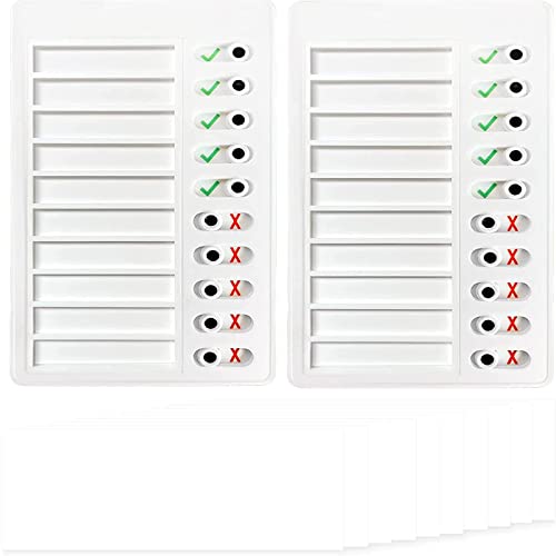 2 Pcs Checklist Boards, Chore Chart Memo Checklist Board, Daily to Do List Notepad, Abnehmbare Chores Board für Planer Zeitplan Erinnerung für Kinder Erwachsene (20x12cm)