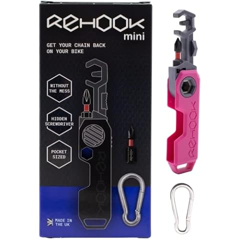 Rehook Mini - Get Your Chain Back on Your Bike - Perfect Stocking Filler for Cyclist - Pink (Pink/Grey / PH1) Cover