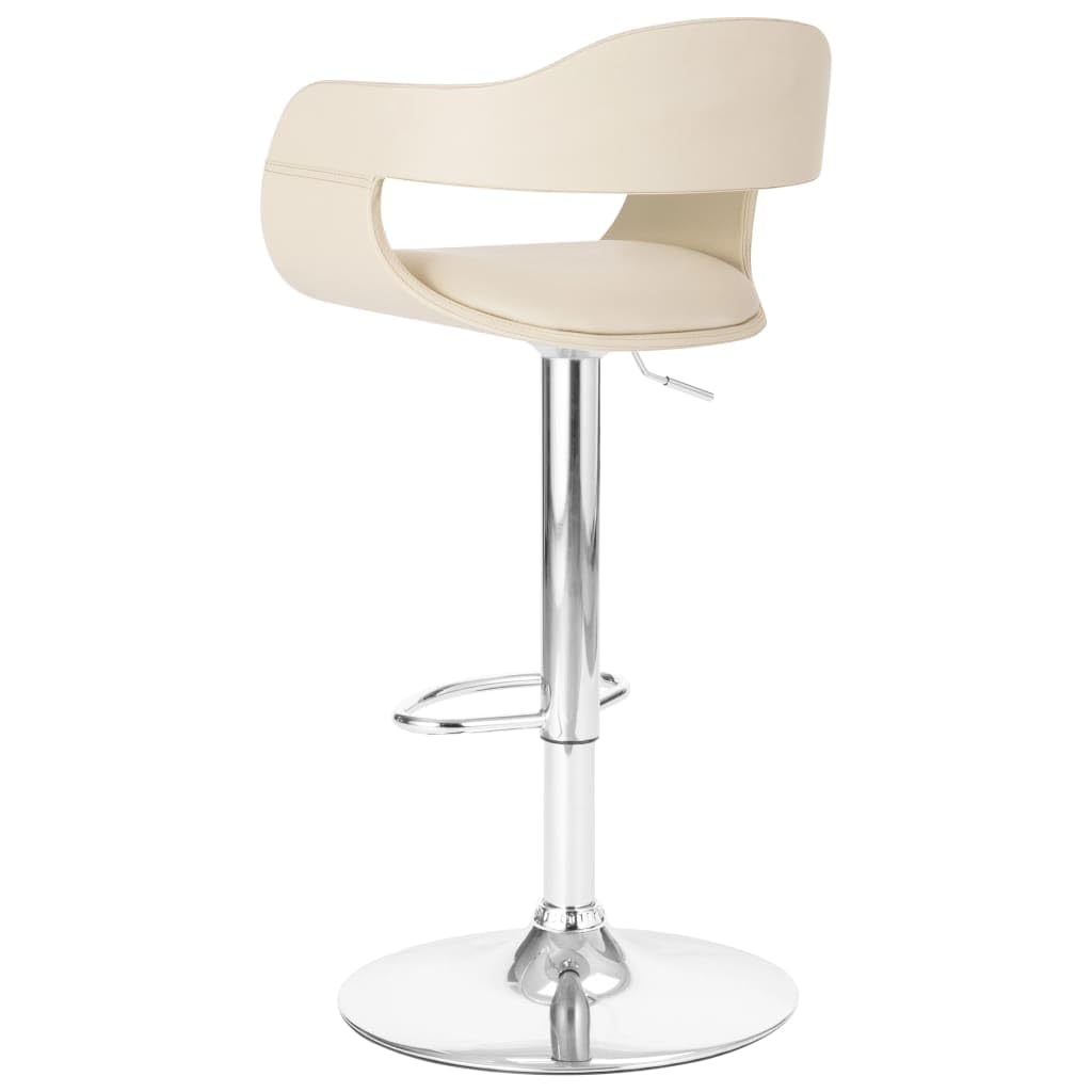 vidaXL Barstuhl Höhenverstellbar Tresenhocker Barhocker Küchenhocker Thekenhocker Tresenstuhl Bistrohocker Bar Stuhl Hocker Weiß Kunstleder