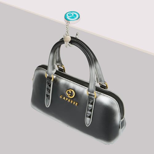 Image of Caprese Premium Logo Purse Hook /Handbag Hanger | Detachable, Foldable, Portable Bag Holder | Holds up to 7 kg (Teal)