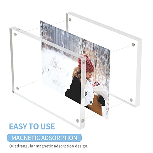 Sezanrpt Acrylic Picture Frames 8.5X11 Inches, Perspex Photo Frame For Wedding Pictures, Tabletop Freestanding Certification Frame 12Mm + 12Mm #TOP2