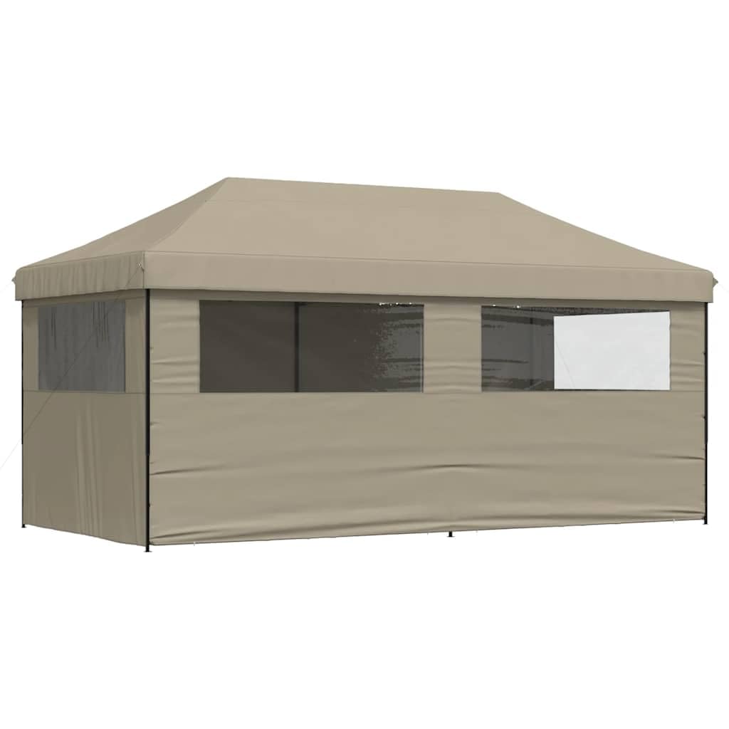 Carpa plegable para fiestas con 4 paredes laterales, ventanas transparentes y 2 entradas, tela Oxford con revestimiento de PVC, estructura de acero pulverizado