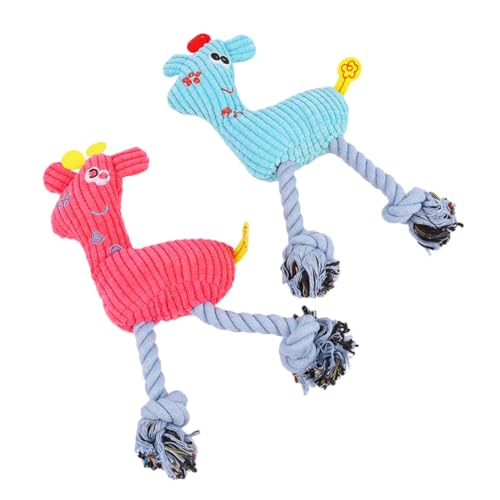 Jouet peluche squeaky pour chiens à mastiquer résistant faon