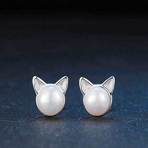 Pendientes de perlas coreanas de agua dulce y plata 925 para regalar 3