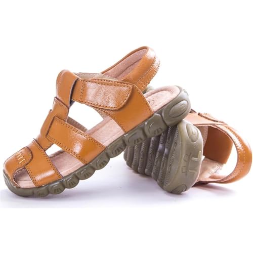 Boys Girls Leather Close Toe Outdoor Sports Sandals Beach Sandals