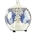 LED Caduceus Glass Globe Christmas Ornament Hand Painted Glittery Snowflakes and Snow Lighted Color Changing Nurses Day Gift