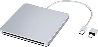 External DVD Drive, VersionTECH. DVD Player Portable External CD/DVD Drive for Laptop USB Type-C CD DVD +/-RW Drive Player CD ROM Burner Writer Compatible for Apple Mac MacBook iMac Laptop Desktop PC