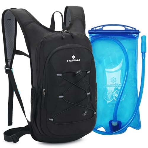 Trinkrucksack mit 2 l Trinkblase für Damen und Herren, Laufrucksack &...