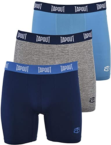 TAPOUT Mens Performance Boxer Briefs - 3-Pack Stretch Performance Training Underwear Breathable Athletic Fit No Fly3