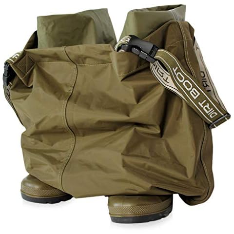 Dirt Boot Amphibian Chest Waders 100% Waterproof Nylon Wader (Green, numeric_10) Cover