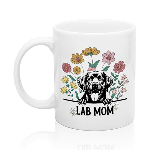 Taza de cerámica Labrador Mom 11 oz miniatura 1