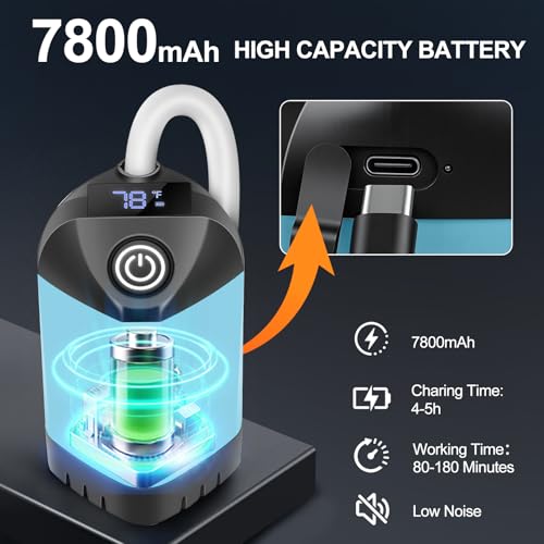 Ducha portátil para camping con batería de 7800 mAh miniatura 3