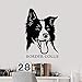 NSRJDSYT Border Collie Wall Sticker Pastore Decalcomania in Vinile Famiglia Pet Home Decor Cane Animali Domestici Adesivi per Animali Camera da Letto Soggiorno Murale 86x120cm