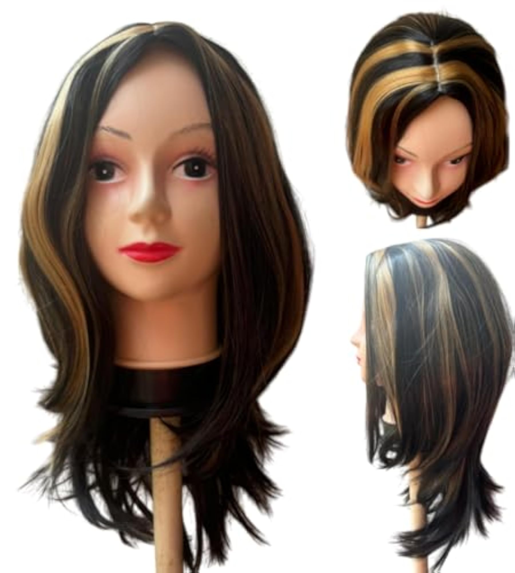 Long Wavy Hair Wig, Centre Parting, 24 Inches