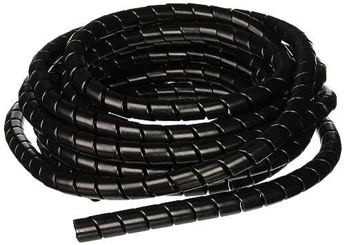 Caplugs SPPC Series – Safeplast Safe-Spiral Pre-Cut Spiral Wrap, Hose & Cable Protector, Black HD-PE, 0.75