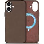 SHIELDON – SHIELDON Lederhülle für iPhone 16 Plus 6,7" 5G 2024, Dunkelb
