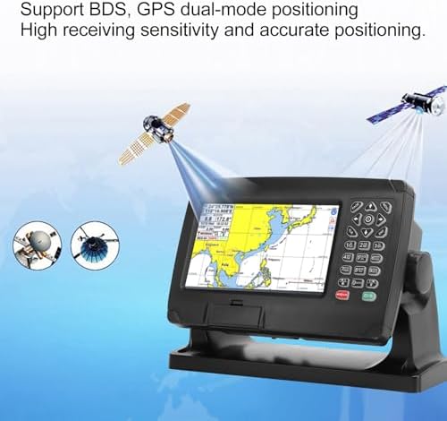 ariarly Marine Navigation GPS Plotter GPS Chart Plotter Satellite Navigator Transponder with GNSS Antenna Dual Map System IPX6 for Marine Boat — view 6