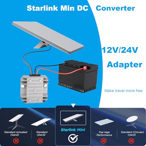 Starlink Mini 12V Adapter, DC 12V/24V Power Cord Converter with Starlink Mini Power Supply Cord 9-28V Input 30V 3.5A Output for starlink mini Adapter as Cars, RVs, Boats and Golf Cars4