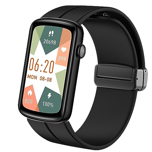 Compatible for SHANG WING LYNN2 Band, Lamshaw 16mm Quick Release Soft Silicone Magnetic Buckle Sport Replacement Straps Compatible with SHANG WING LYNN2 / BOCLOUD Smart Watch 1.45