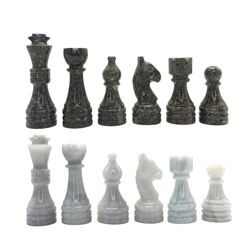 OceanicX Handcrafted Premium Marble Chess Pieces Set