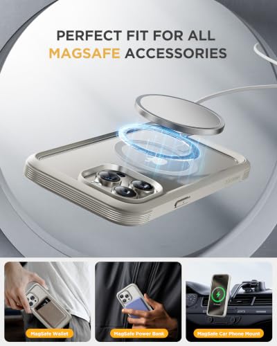 Image of Miracase for iPhone 15 Pro Case 6.1'',with Private Screen Protector,Grey