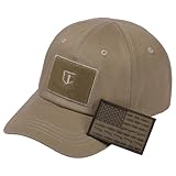 VisionTac Tactical Hat with Flag Patch Camo Military Army Hats Adjustable Trucker Baseball Cap Soft Top for Shooting
