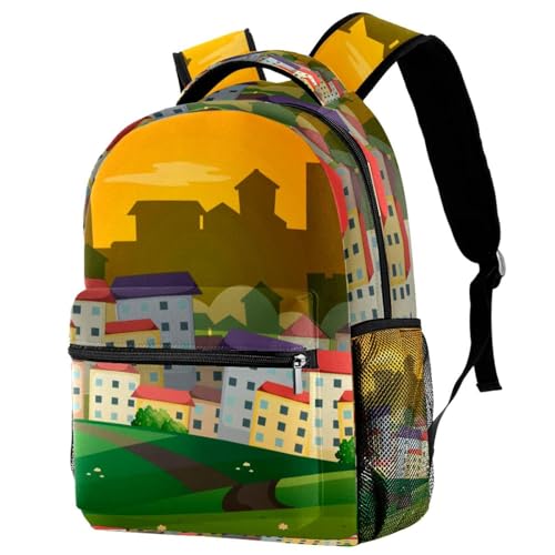 Sac à dos d'école ado fille garçon multicolore et compact 40cm