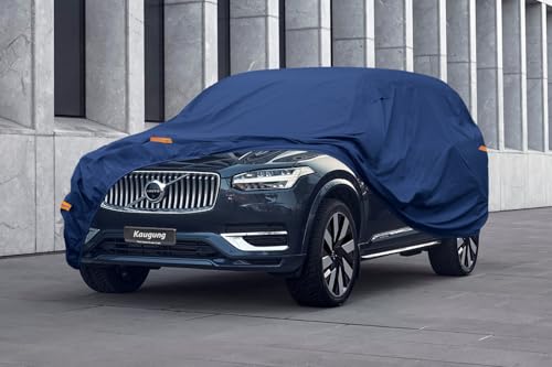 Image of Kaugung Custom Fit Car Cover for Volvo XC90 SUV (T5, T6, T8 Recharge, B5, B6, R-Design), Heavy Duty Waterproof All Weather Outdoor Protection, Breathable Full Exterior Cover with Air Vents