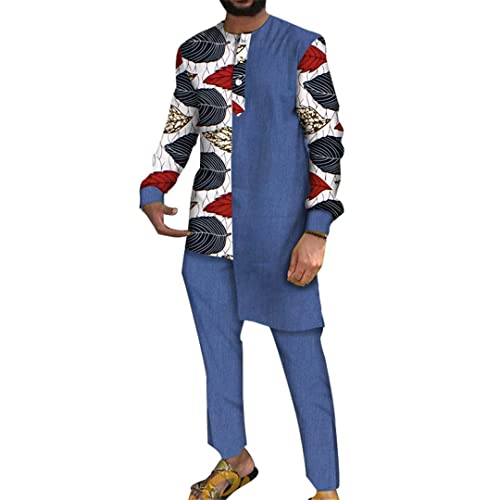 Ensemble traditionnel africain homme coton ample résolvant l'inconfort taille 3XL