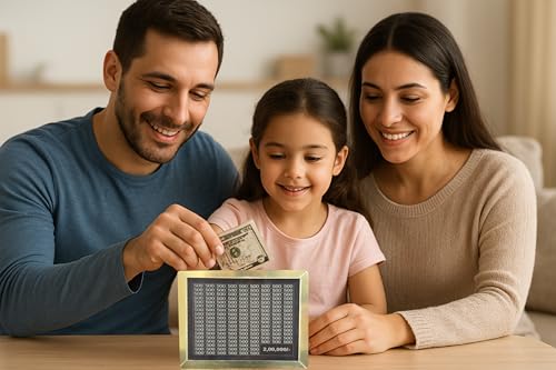 Image of JAYTOP Money Saving Box for Adult 200000, Piggy Bank 200000 for Kids Boys and Girls, Money Box, Wooden Money Bank, Gullak with Carved Design, 2 Lakh Money Savings Box (200000)