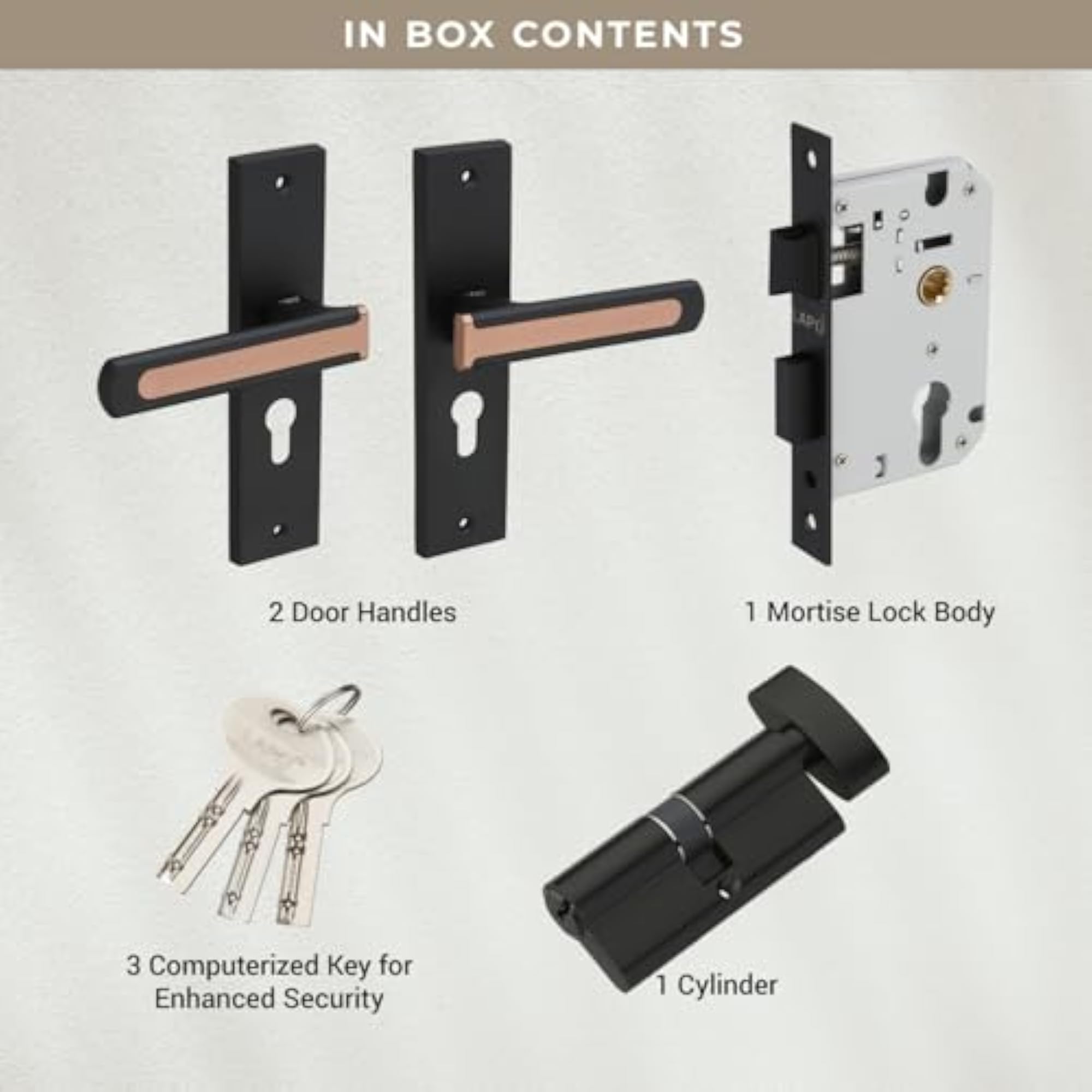 Mortise Door Lock for Home Main & Bedroom with Handle