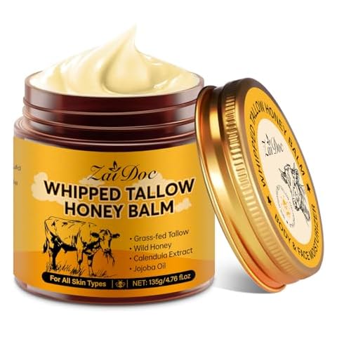 ZAIDOC Whipped Honey Balm with Manuka Honey & Calendula, Multi-Purpose Salve for Face & Hands, Grass-Fed Formula, Deep Moisturizing for All Types, 4.76oz Cover