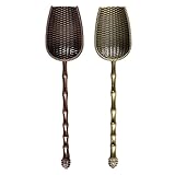  BESTonZON 2 Pièces Cuillère à Thé Ancienne Cuillère à Sel En Métal Manipuler Des Cuillères à Thé Cuillères à Thé En Alliage Pelle à Produits Secs Enfant Sauce Alliage De Zinc Le Dessert