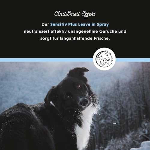 Annimally Sensitiv Plus Leave-In Spray - Natürliche Kämmhilfe & Glanzspray für sensible Hunde & Welpen, ph-neutrales Kämmspray, ohne Silikone, Parabene & künstliche Duftstoffe - 500 ml