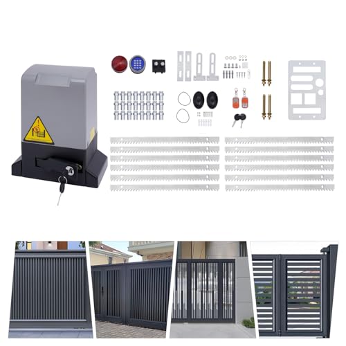 Motor puerta garaje corredera 220V de 370W con teclado inalámbrico y mandos 6