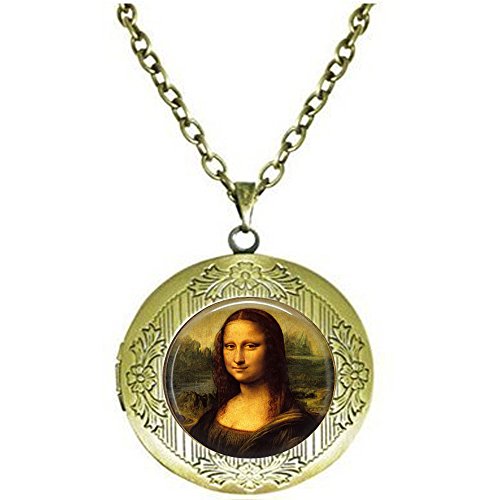 lukuhan Da Vinci The Mona Lisa - La Gioconda - Classic Art Jewellery - Classic Art Pendant - Mona Lisa Pendant - Mona Lisa Locket Necklace