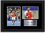 Autographe pré-imprimé Poster encadré Carlos Alcaraz avec autographe signé joueur de tennis A4
