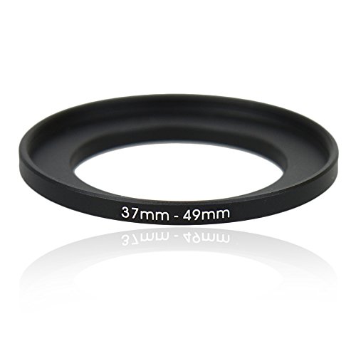 Kiwifotos SU 37 – 49 mm Anel adaptador de metal para lente 37 mm para filtro UV CPL de 49 mm