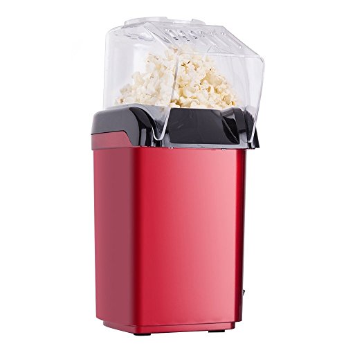 EverKing Hot Air Popcorn Maker Popper Popping Machine 1200 Watts Red EverKing Hot Air Popcorn Maker Popper Popping Machine 1200 Watts Red