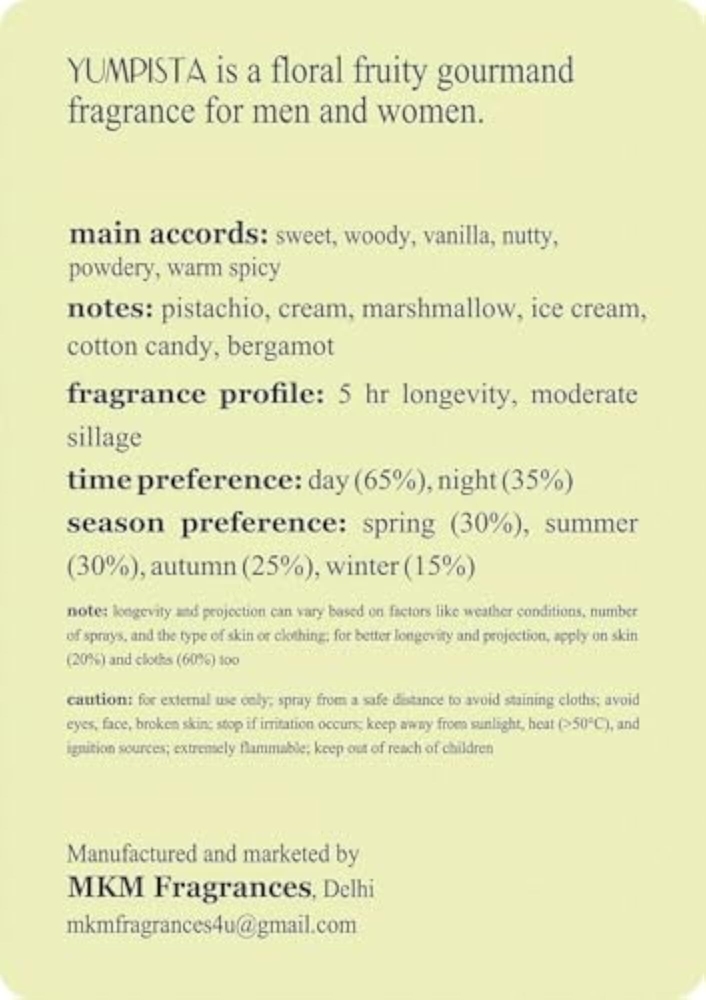 Unisex YUMPISTA Eau de Parfum, 30ml