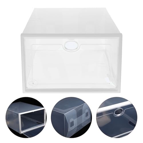 Boîtes à chaussures transparentes plastique rigide rangement placard modulable - 8