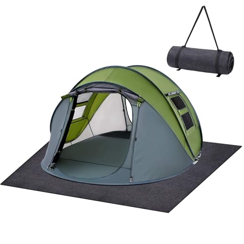 BREENHILL Camping Tent Carpet Mat, (60' x 74') Inside/Outside Tent Rug,Picnic Blanket,Protective Waterproof Liner Keeps You Warm & Dry, Outdoor Camping Floor Rug Accessory,Trimmable Material