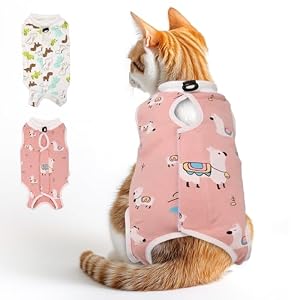 Ikikicubee Katzen-Recovery-Anzug Pet-004, 2-teiliger Onesie