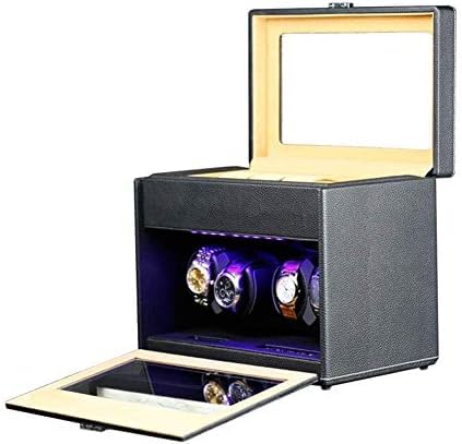 FENOKD Mechanical Watch Shaker Automatic Watch Winder Box, Quiet Motor, LCD with LED Light, 4+6 Watch Storage Display Box