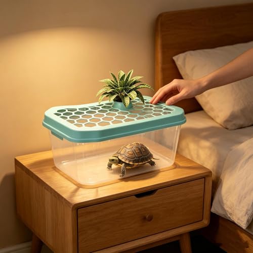 Tanque de tortuga para sala de estar que decora tu escritorio y hogar con estilo 4