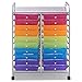 Giantex 20 Drawer Rolling Storage Cart Tools Scrapbook Paper Office School Organizer, Multicolor