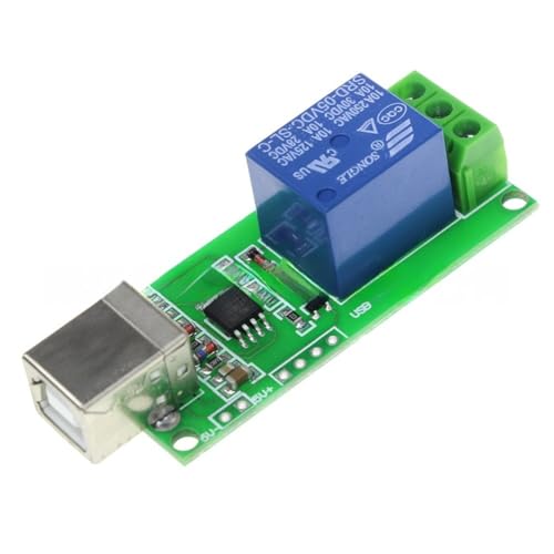 FUBESK Módulo de relé USB de 1 canal 5 V HID, interruptor de control de PC sin controlador para automatización inteligente del hogar