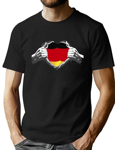 tiorhooe Deutschland Flagge Tshirt Herren Germany Fahne Adler Shirts Deutsch Kurzarm Fußball Trikot