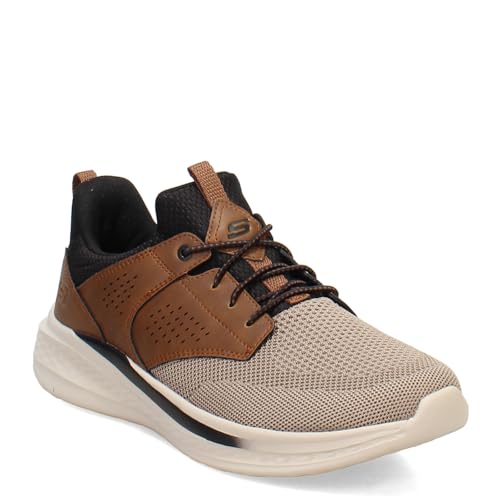 Slade - Breyer Knitted Bungee Sneaker,Brown/Tan,7 Medium